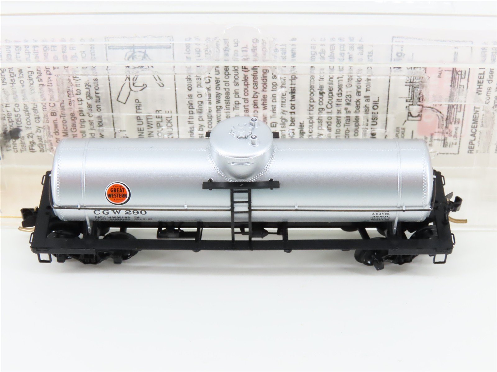 N Micro-Trains MTL 65400 CGW Chicago Great Western 39' Single Dome Tank Car #290