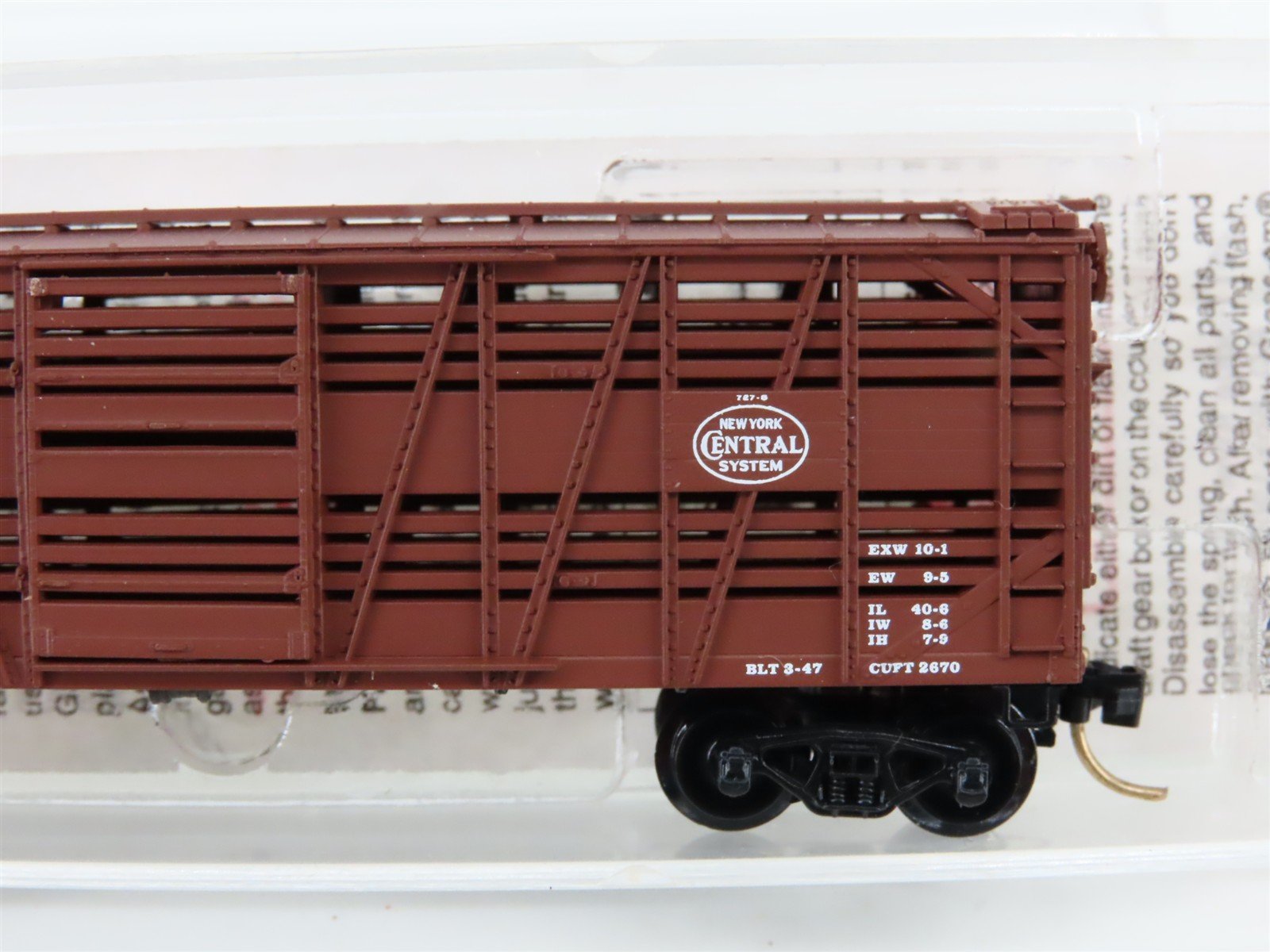 N Scale Micro-Trains MTL 35040 NYC New York Central 40' Despatch Stock Car 28022