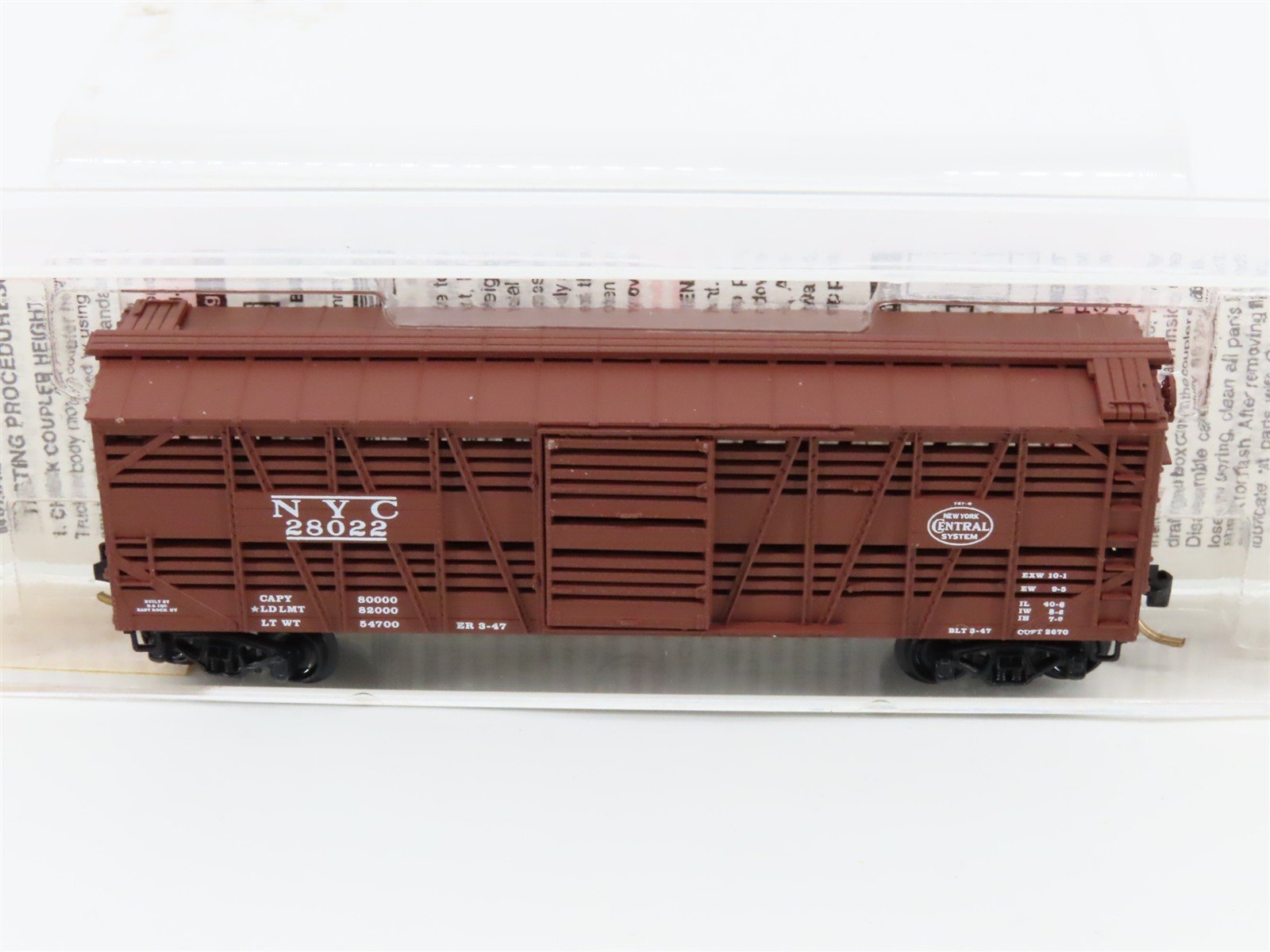 N Scale Micro-Trains MTL 35040 NYC New York Central 40' Despatch Stock Car 28022