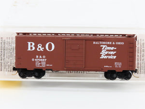 N Scale Micro-Trains MTL 20346 B&O Baltimore & Ohio Time Saver 40' Boxcar 470687