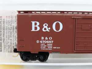 N Scale Micro-Trains MTL 20346 B&O Baltimore & Ohio Time Saver 40' Boxcar 470687