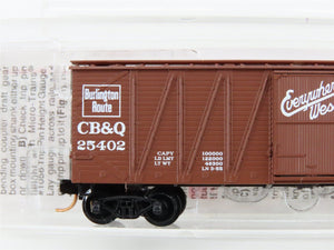 N Scale Micro-Trains MTL 28150 CB&Q Burlington Route 40' Box Car #25402