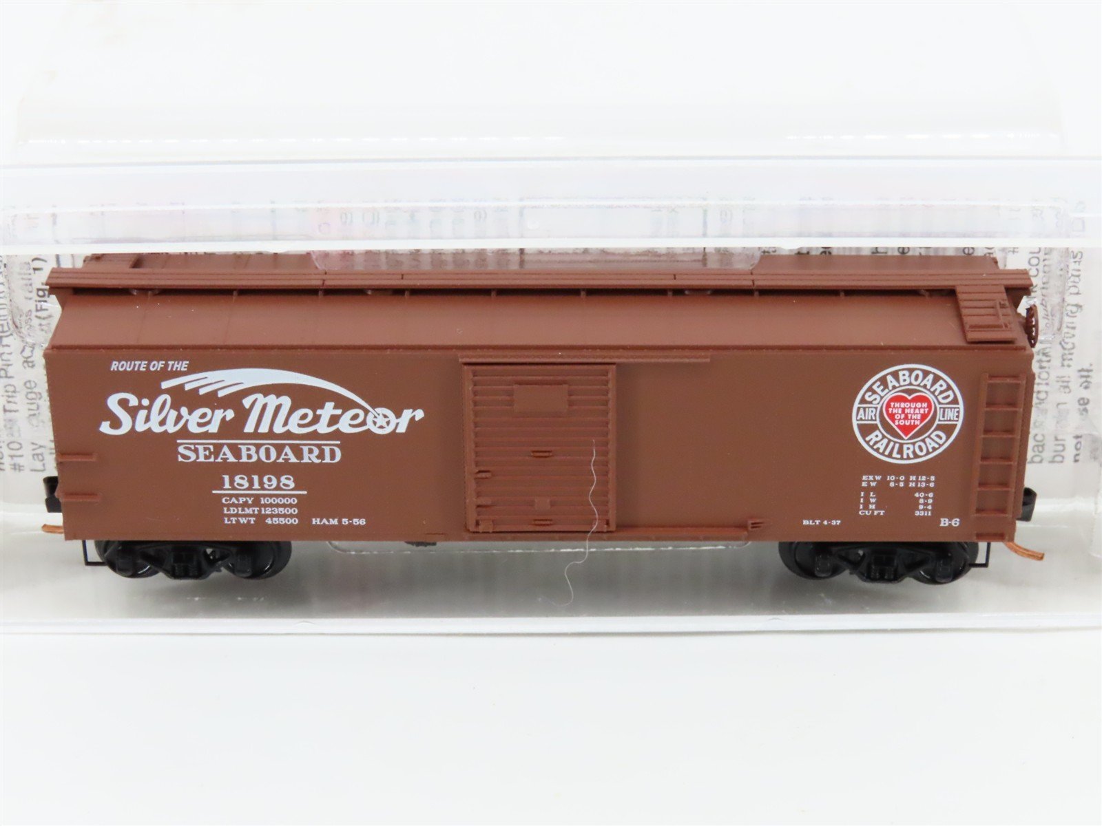 N Micro-Trains MTL 120250 SAL Seaboard Air Line Silver Meteor 40' Box Car #18198