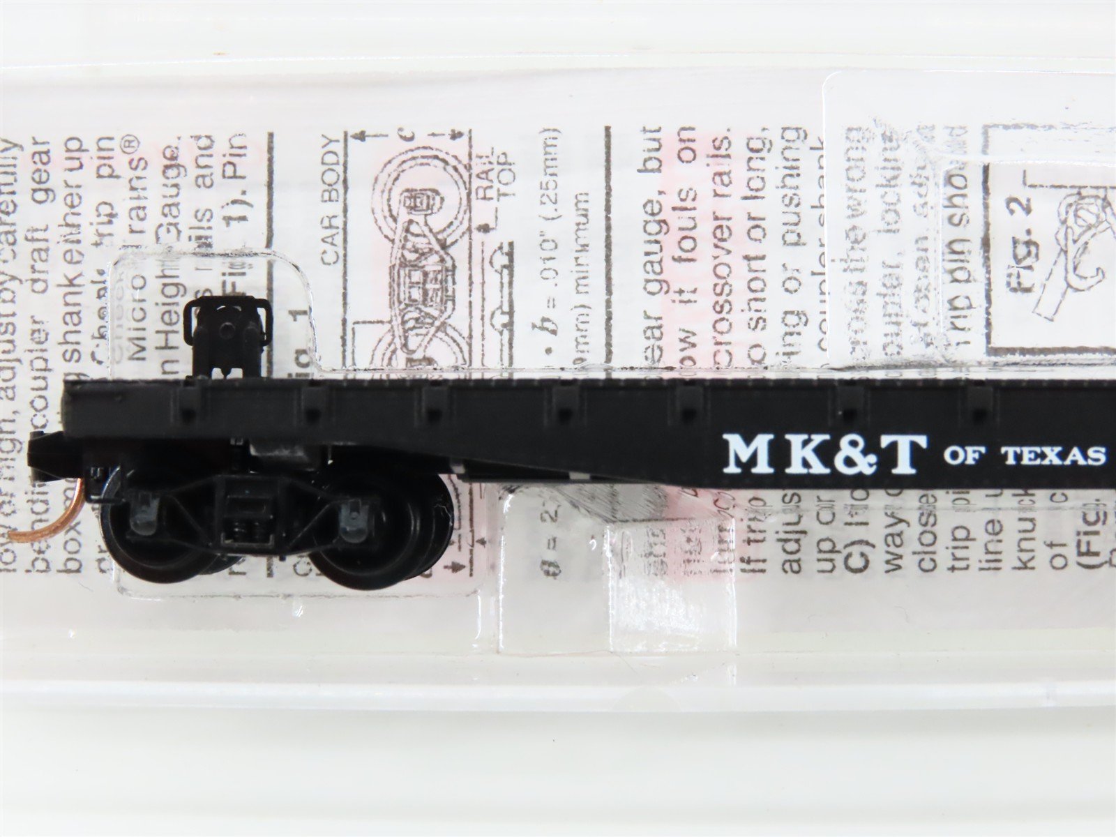 N Scale Micro-Trains MTL 45240 MK&T Of Texas 50' Fishbelly Side Flat Car #3554