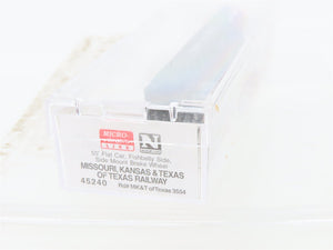N Scale Micro-Trains MTL 45240 MK&T Of Texas 50' Fishbelly Side Flat Car #3554