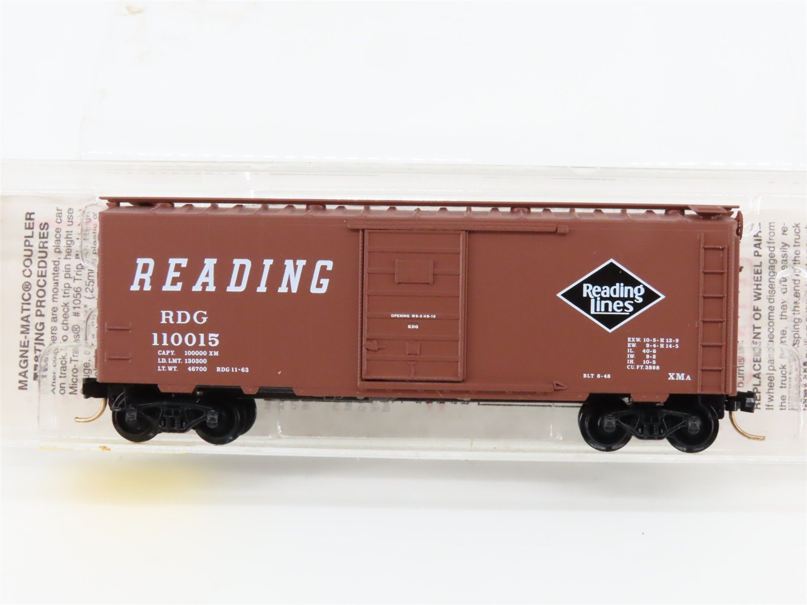 N Scale Micro-Trains MTL 20810 RDG Reading Lines 40' Single Door Box Car #110015