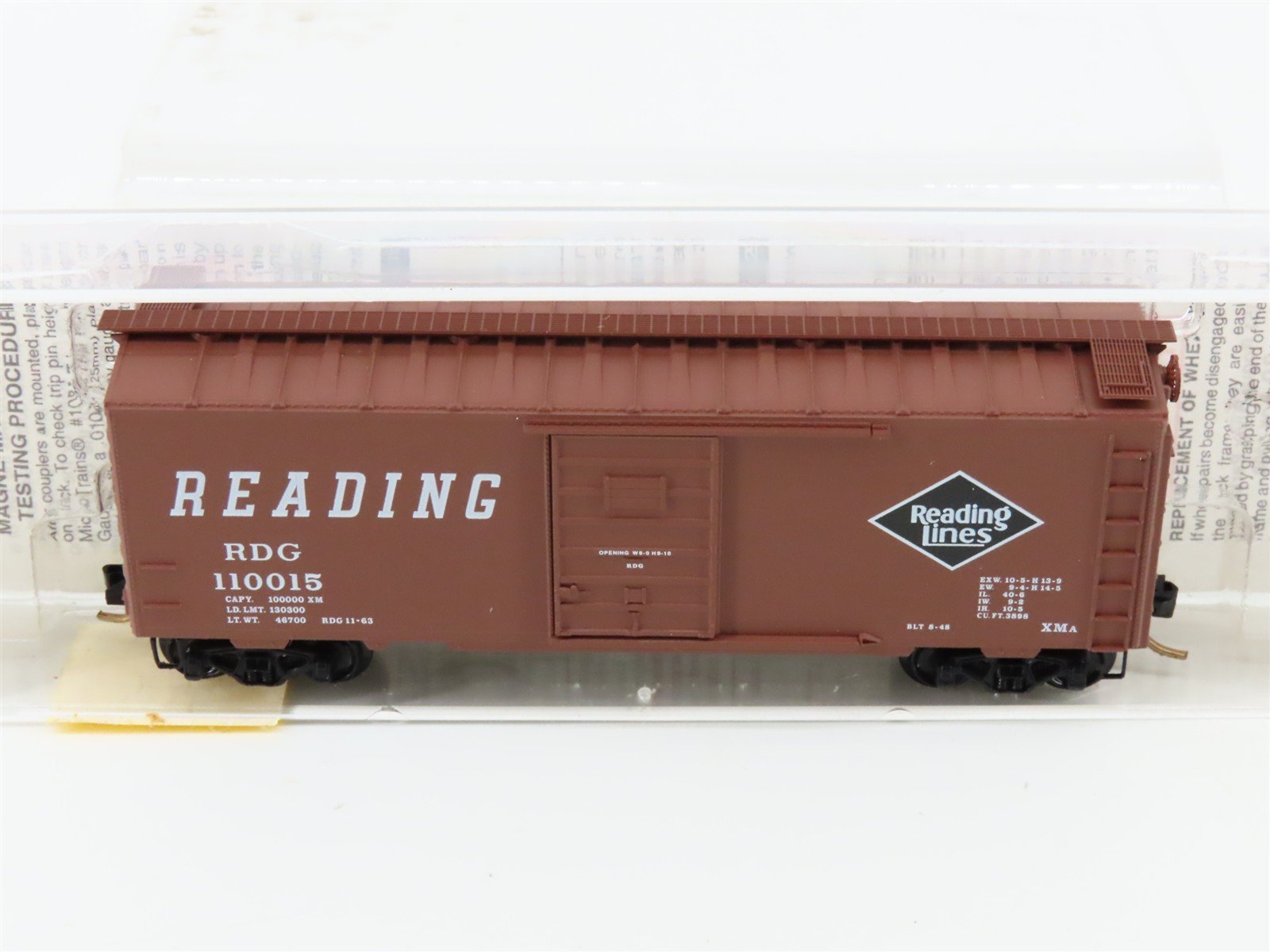 N Scale Micro-Trains MTL 20810 RDG Reading Lines 40' Single Door Box Car #110015
