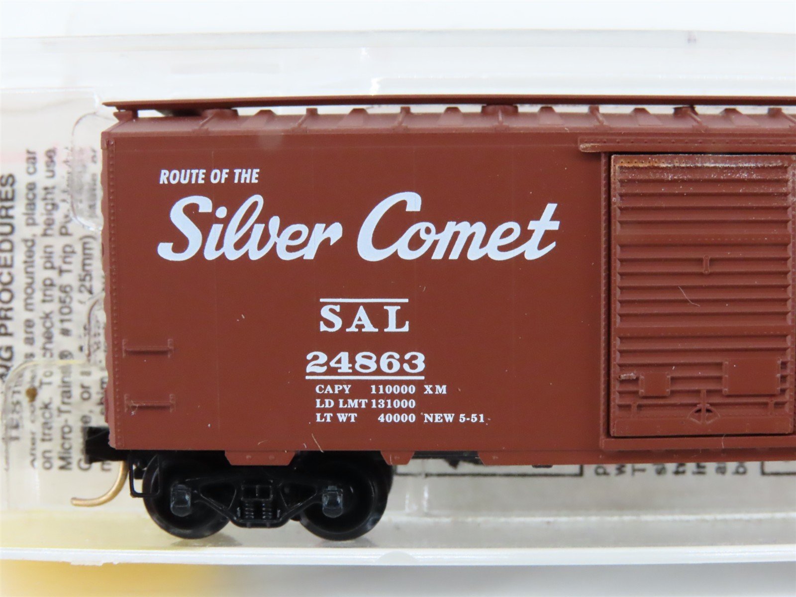 N Micro-Trains MTL 20660 SAL Seaboard Air Line Silver Comet 40' Box Car #24863