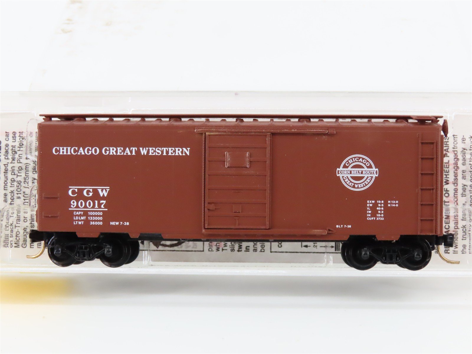 N Scale Micro-Trains MTL 20950 CGW Chicago Great Western 40' Box Car #90017