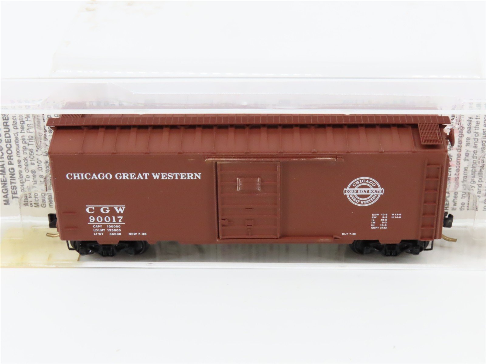 N Scale Micro-Trains MTL 20950 CGW Chicago Great Western 40' Box Car #90017
