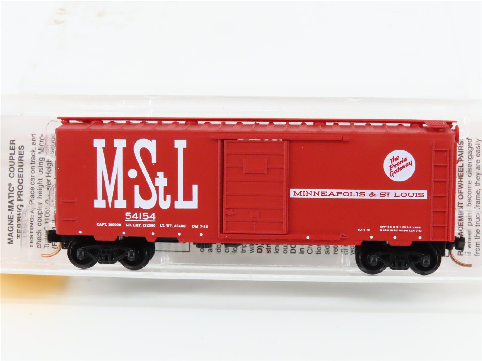 N Scale Micro-Trains MTL 20860 M&StL The Peoria Gateway 40' Box Car #54154