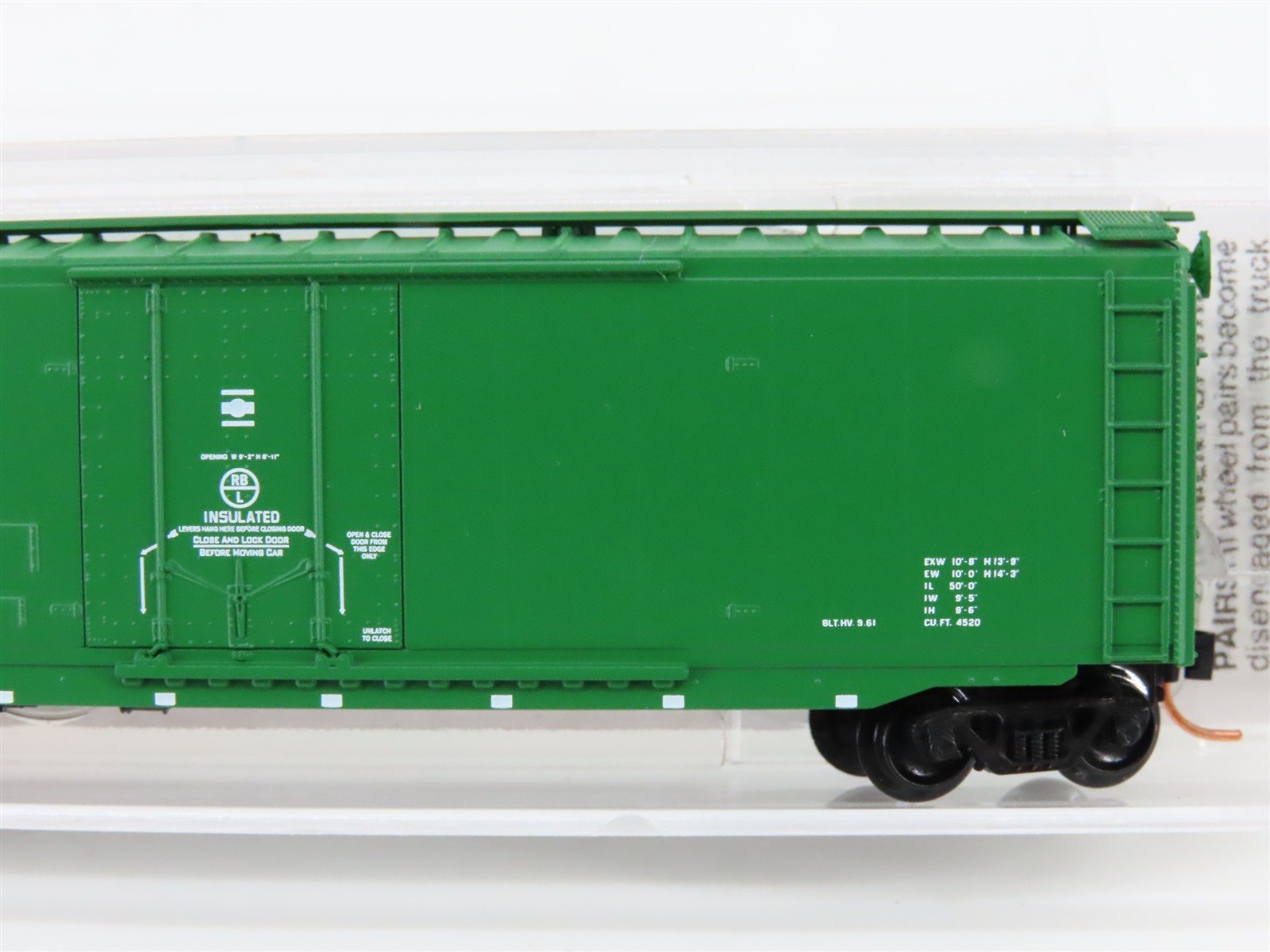 N Micro-Trains MTL 32090 RBBX BREX Burlington Refrigerator Express 50' Box Car