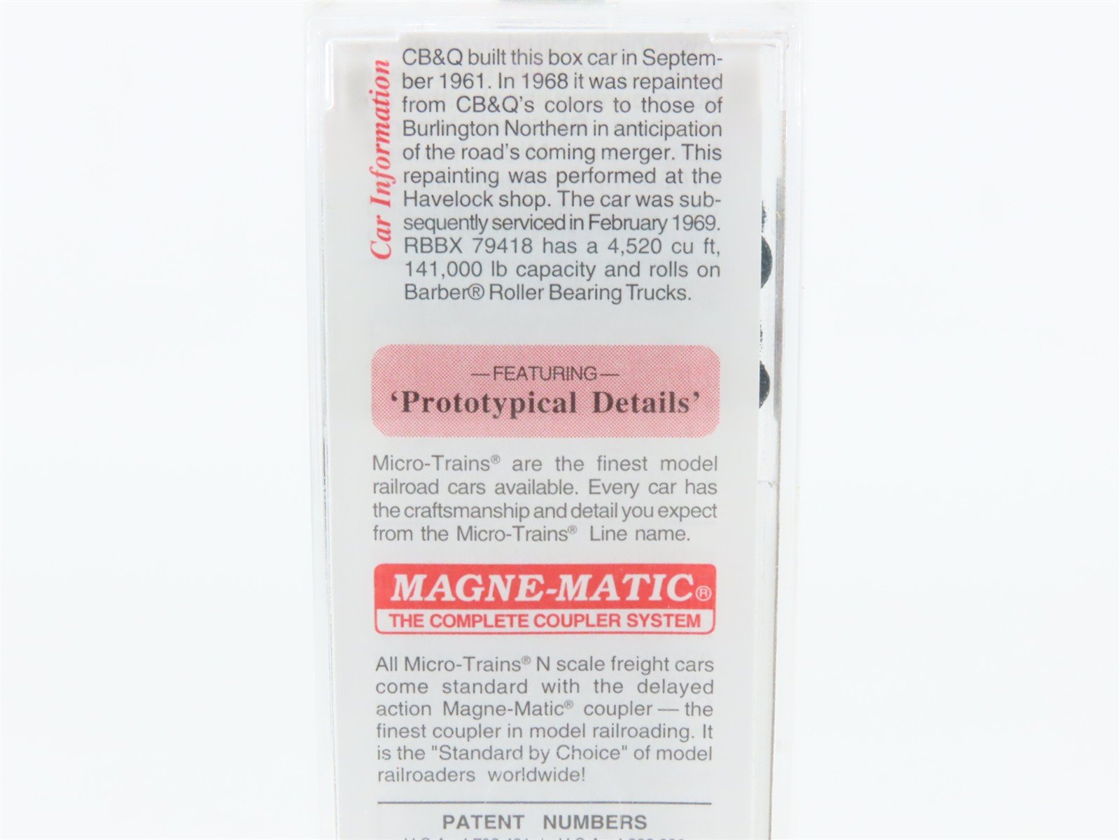 N Micro-Trains MTL 32090 RBBX BREX Burlington Refrigerator Express 50' Box Car