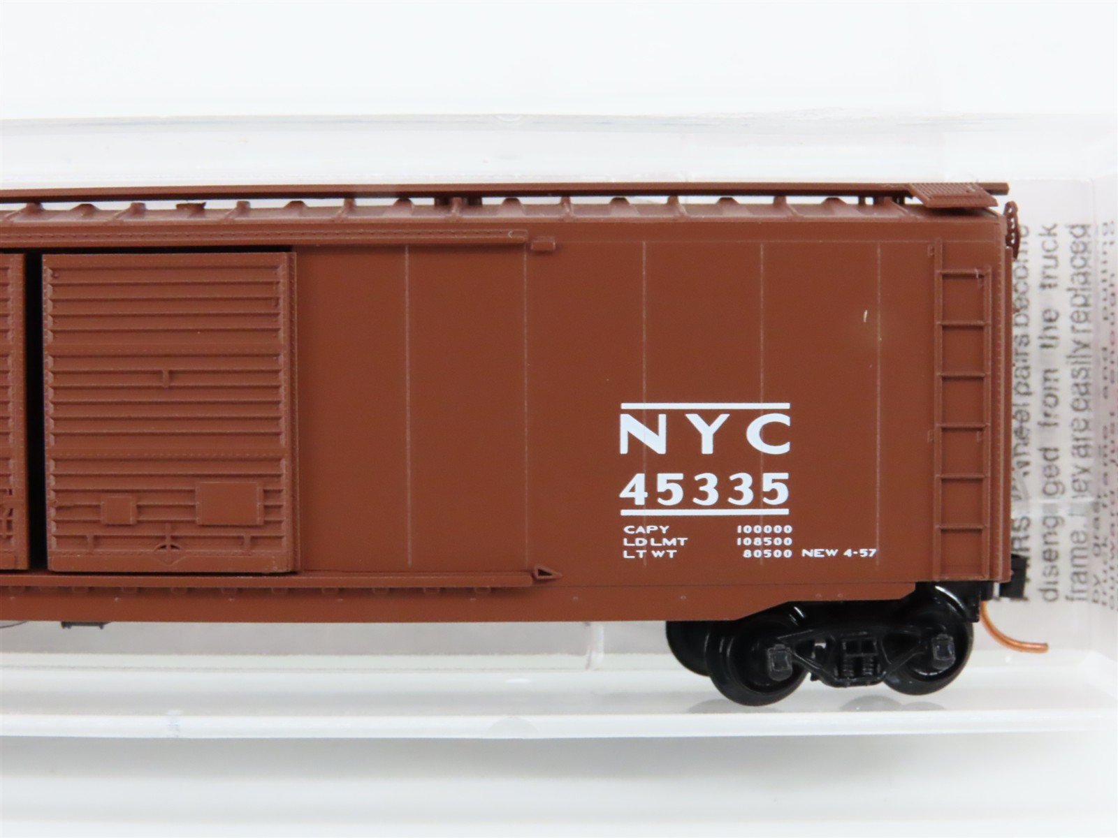 N Scale Micro-Trains MTL 34220 NYC New York Central Early Bird 50' Boxcar #45335