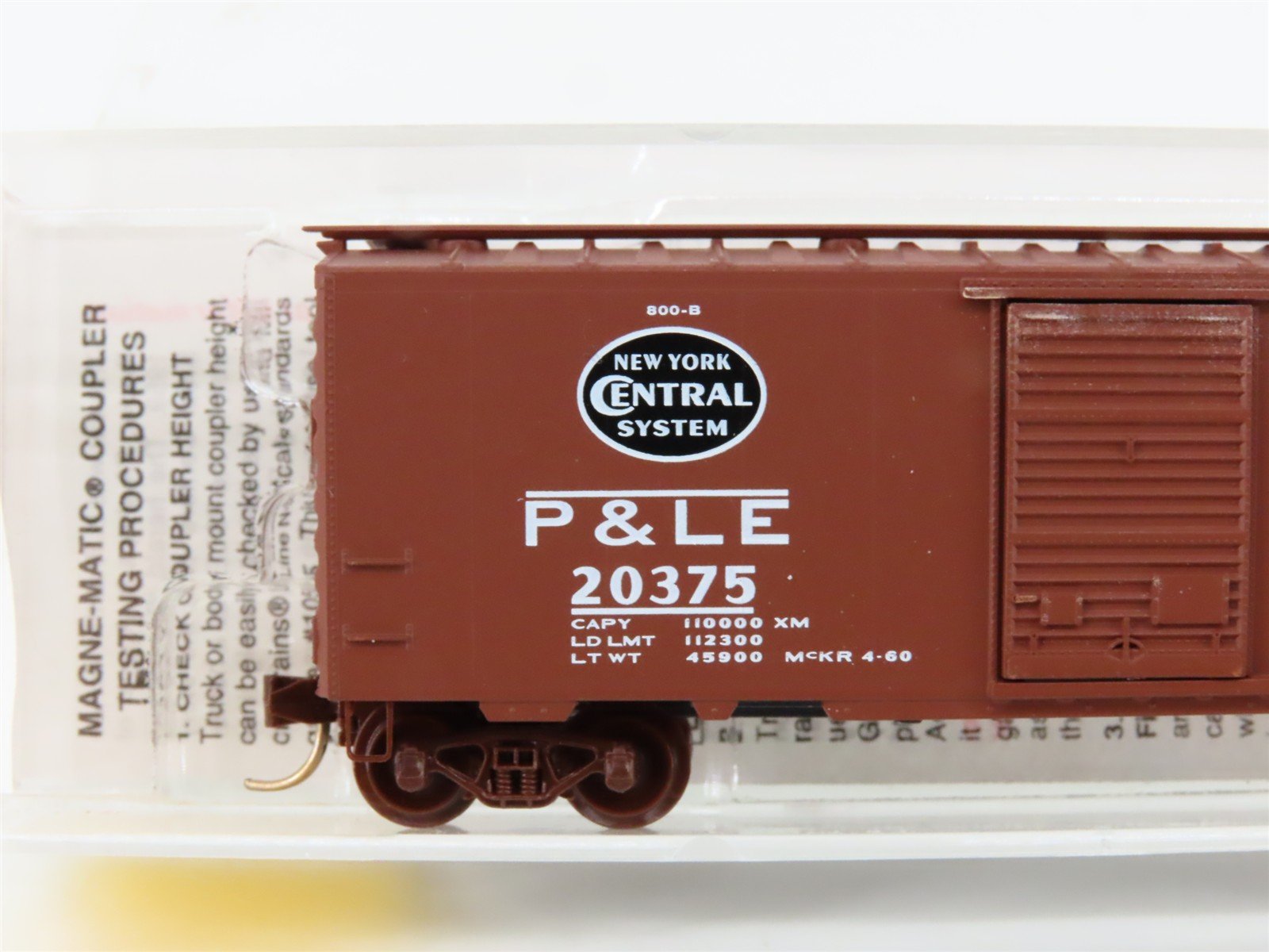 N Micro-Trains MTL 20410 NYC P&LE Serves The Steel Centers 40' Box Car #20375