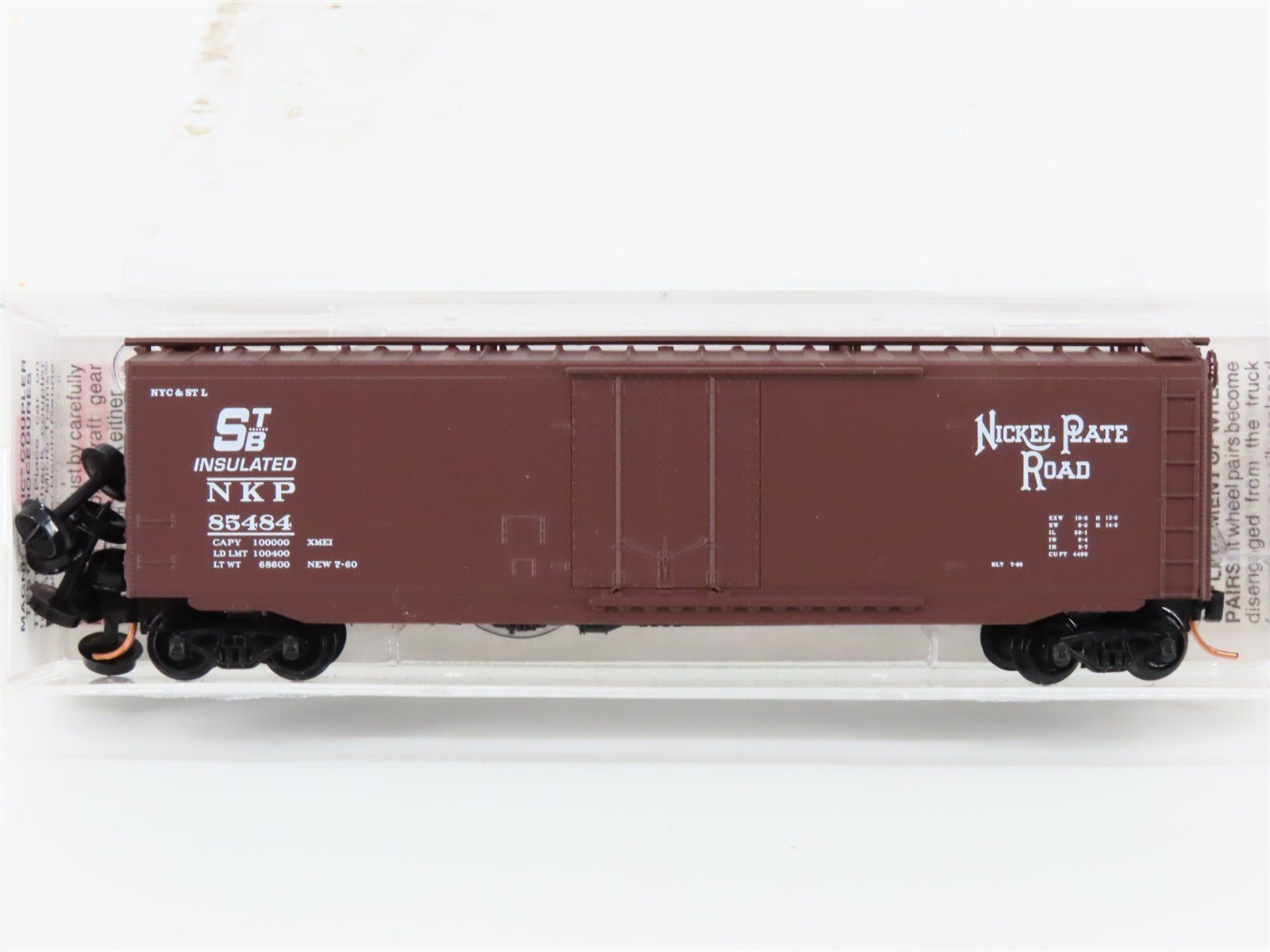 N Scale Micro-Trains MTL 32080 NKP Nickel Plate Road 50' Plug Door Boxcar #85484