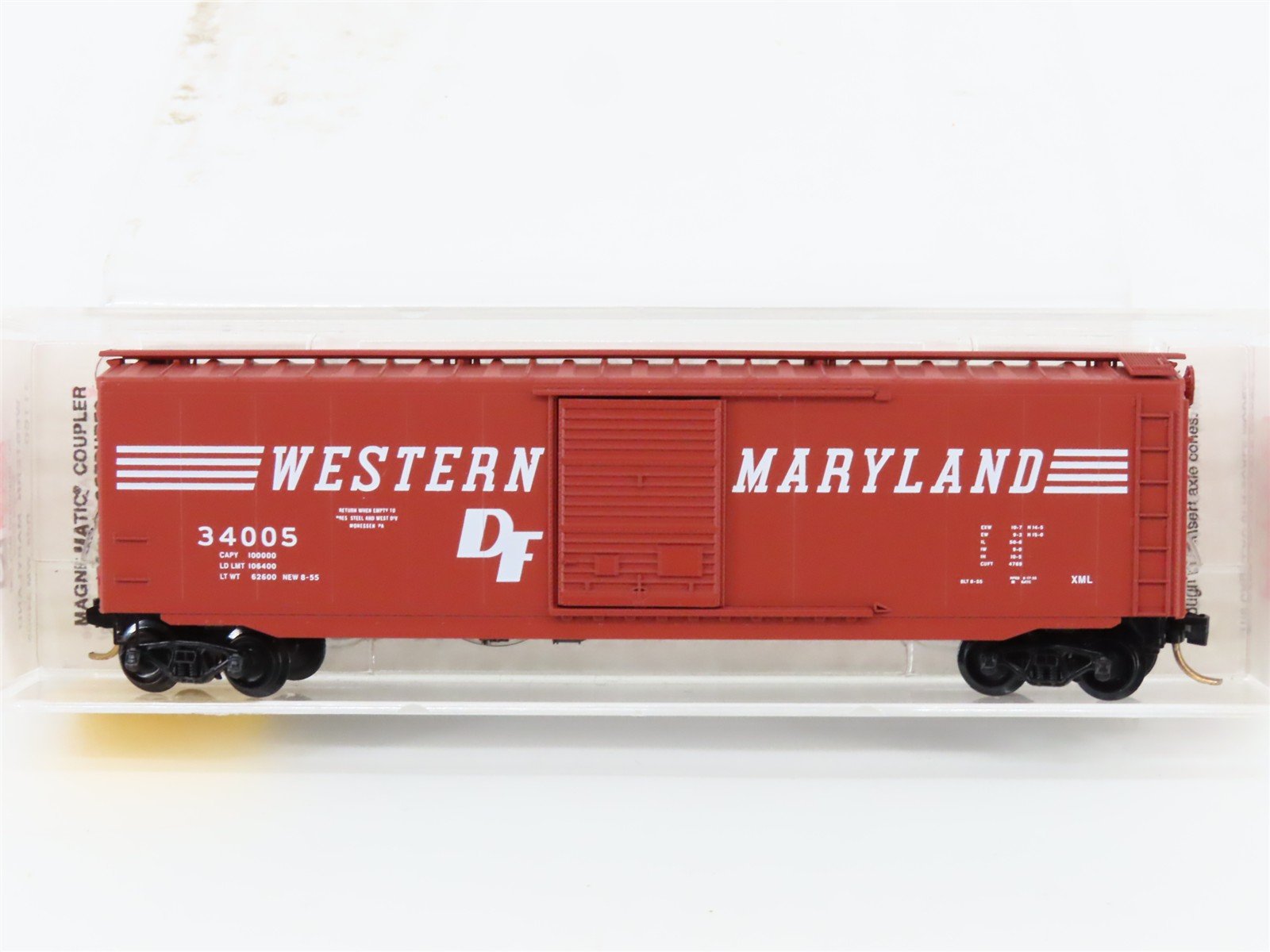 N Scale Micro-Trains MTL 31160 WM Western Maryland 50' Single Door Boxcar #34005