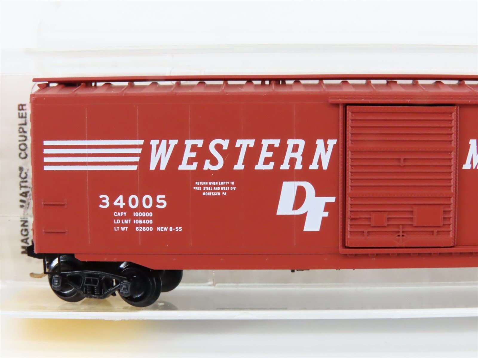 N Scale Micro-Trains MTL 31160 WM Western Maryland 50' Single Door Boxcar #34005