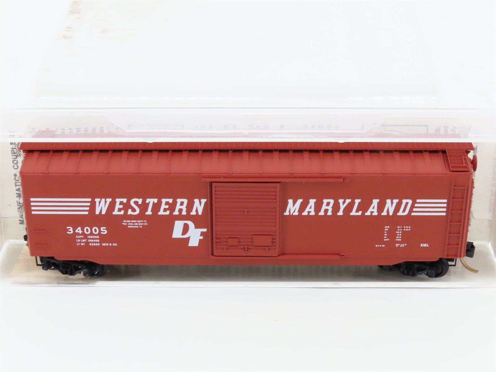 N Scale Micro-Trains MTL 31160 WM Western Maryland 50' Single Door Boxcar #34005