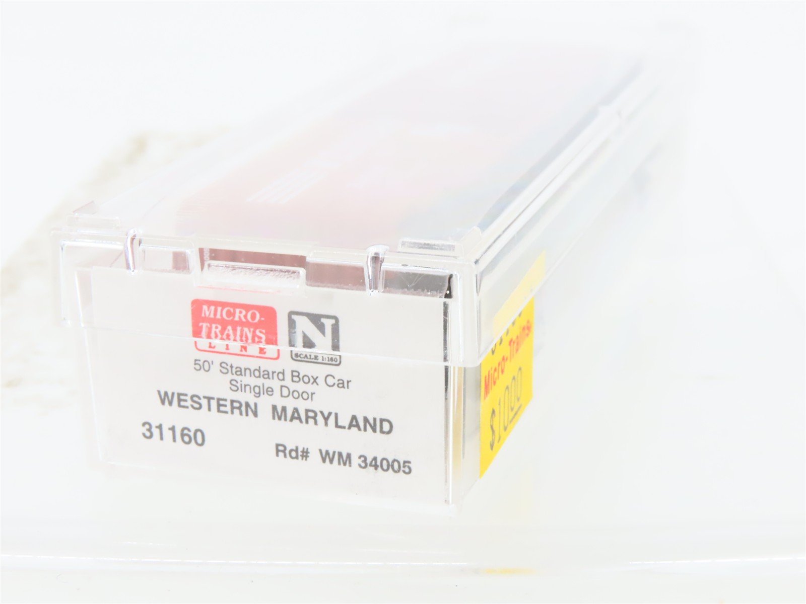 N Scale Micro-Trains MTL 31160 WM Western Maryland 50' Single Door Boxcar #34005