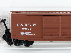 N Scale Micro-Trains MTL 34060 D&RGW Rio Grande 50' Double Doors Box Car #63505
