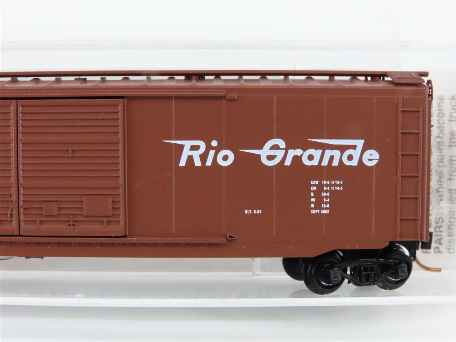 N Scale Micro-Trains MTL 34060 D&RGW Rio Grande 50' Double Doors Box Car #63505