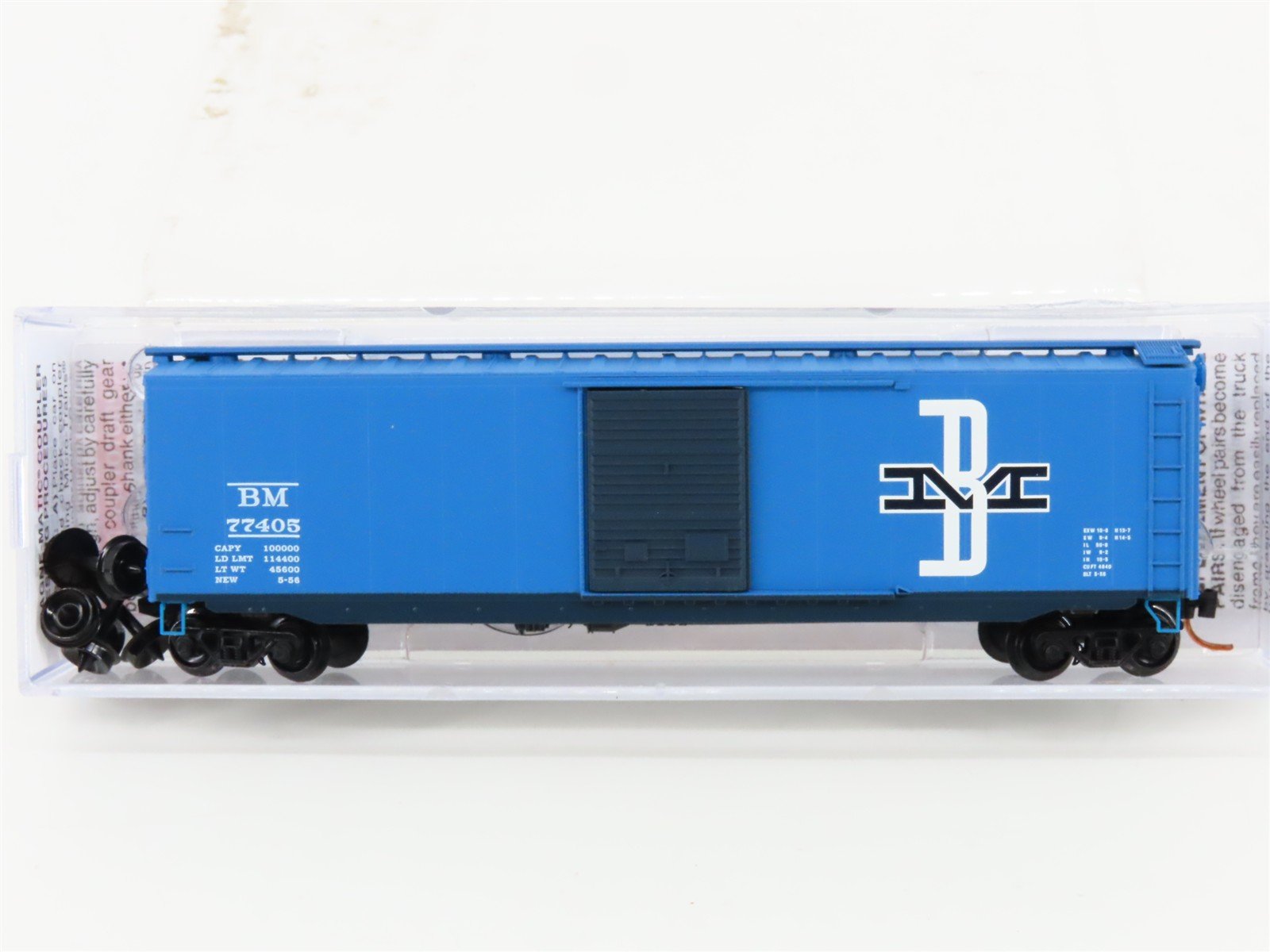 N Scale Micro-Trains MTL 03100360 BM Boston & Maine 50' Single Door Boxcar 77405