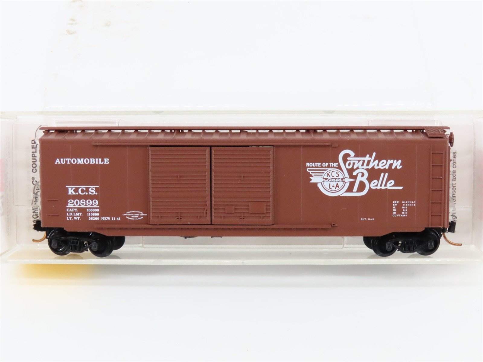 N Scale Micro-Trains MTL 34230 KCS Southern Belle 50' Double Door Box Car #20899