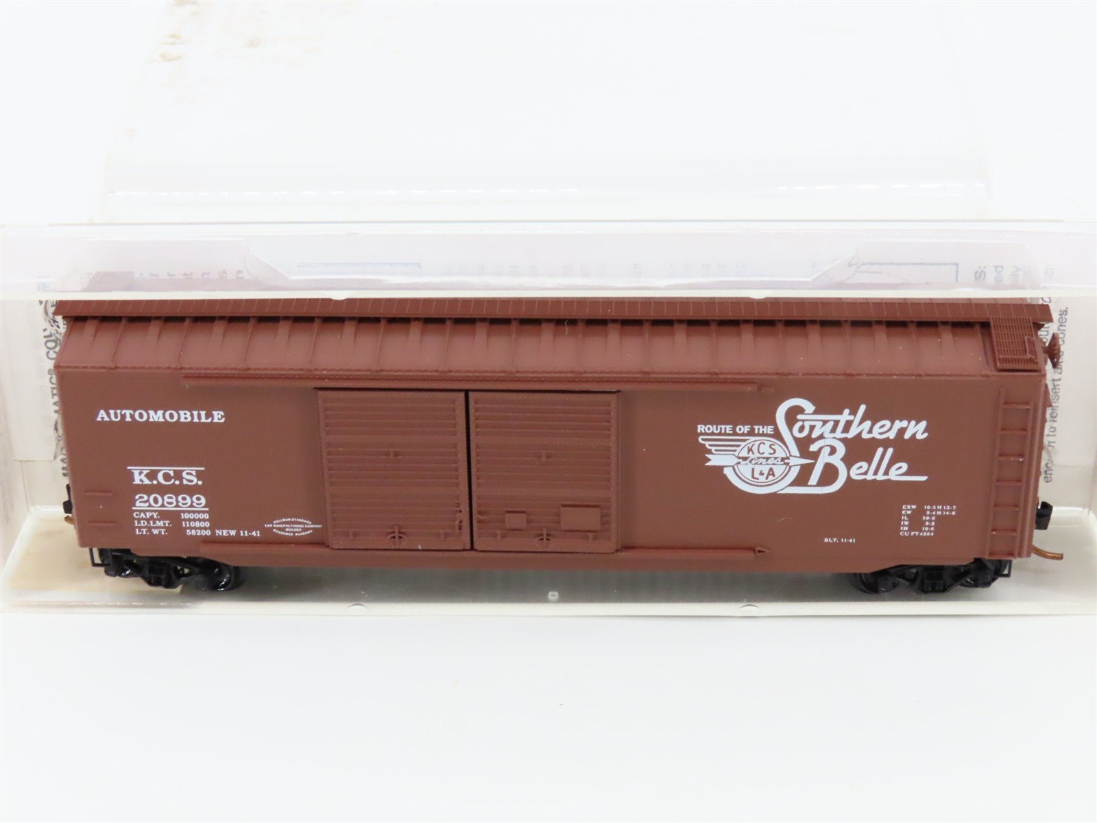 N Scale Micro-Trains MTL 34230 KCS Southern Belle 50' Double Door Box Car #20899