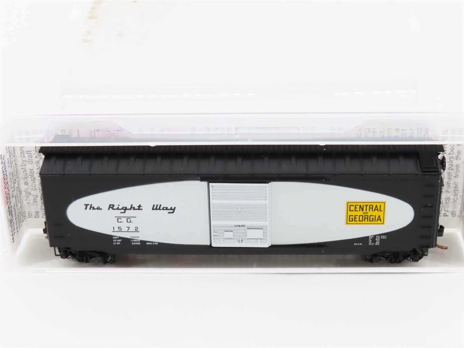 N Scale Micro-Trains MTL 31280 CG Central Of Georgia 50' Box Car #1572