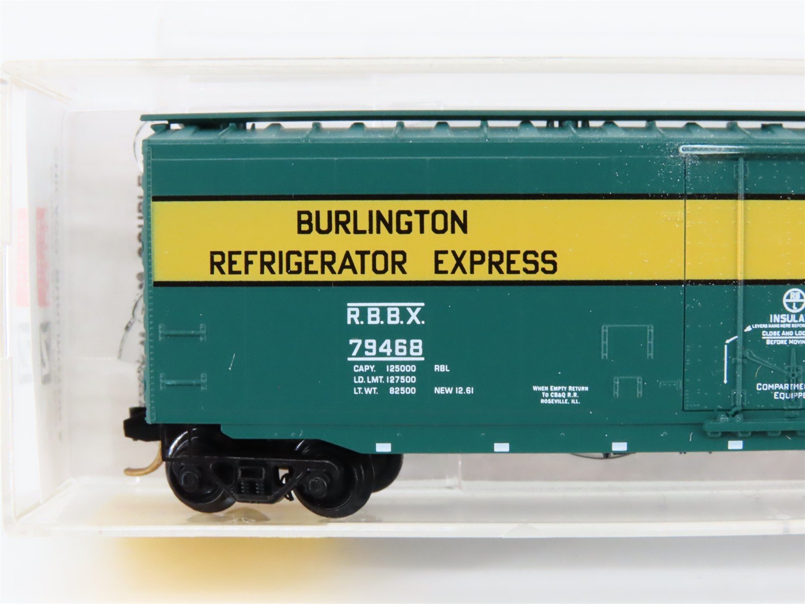 N Scale Micro-Trains MTL 32370 RBBX Burlington Route 50' Plug Door Boxcar #79468