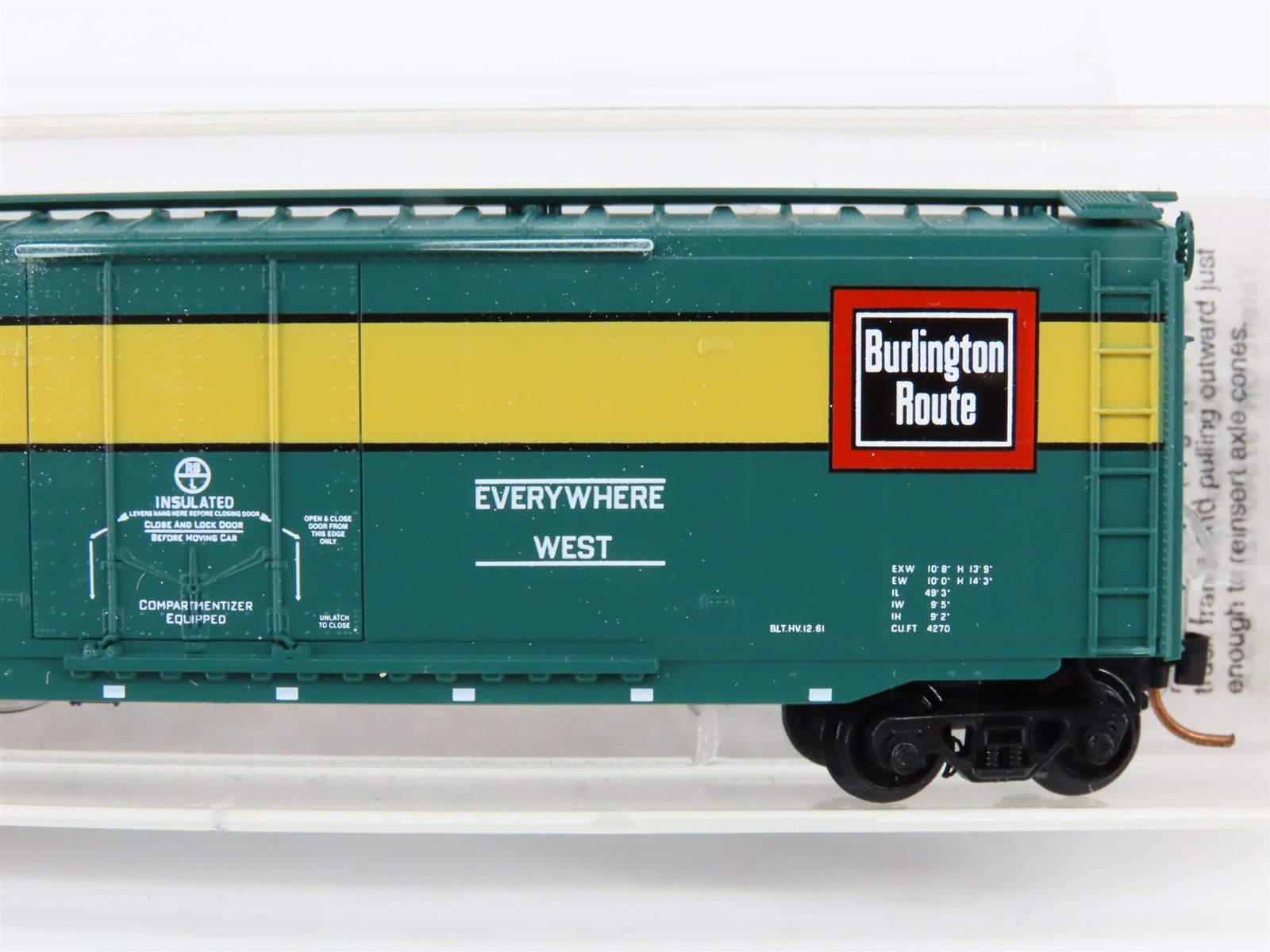 N Scale Micro-Trains MTL 32370 RBBX Burlington Route 50' Plug Door Boxcar #79468