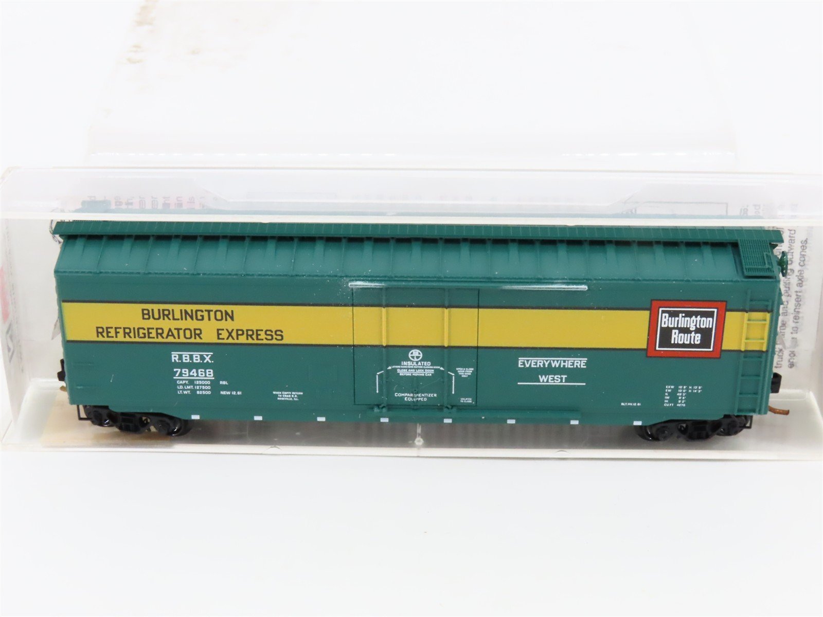 N Scale Micro-Trains MTL 32370 RBBX Burlington Route 50' Plug Door Boxcar #79468