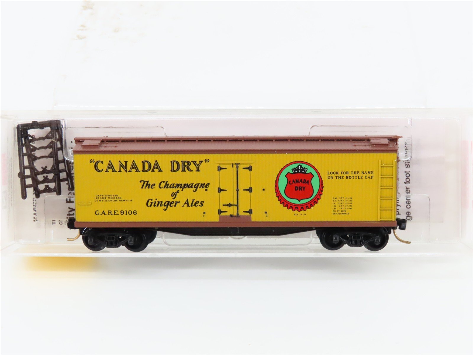 N Scale Micro-Trains MTL 49190 GARE Canada Dry Ginger Ale 40' Wood Reefer #9106