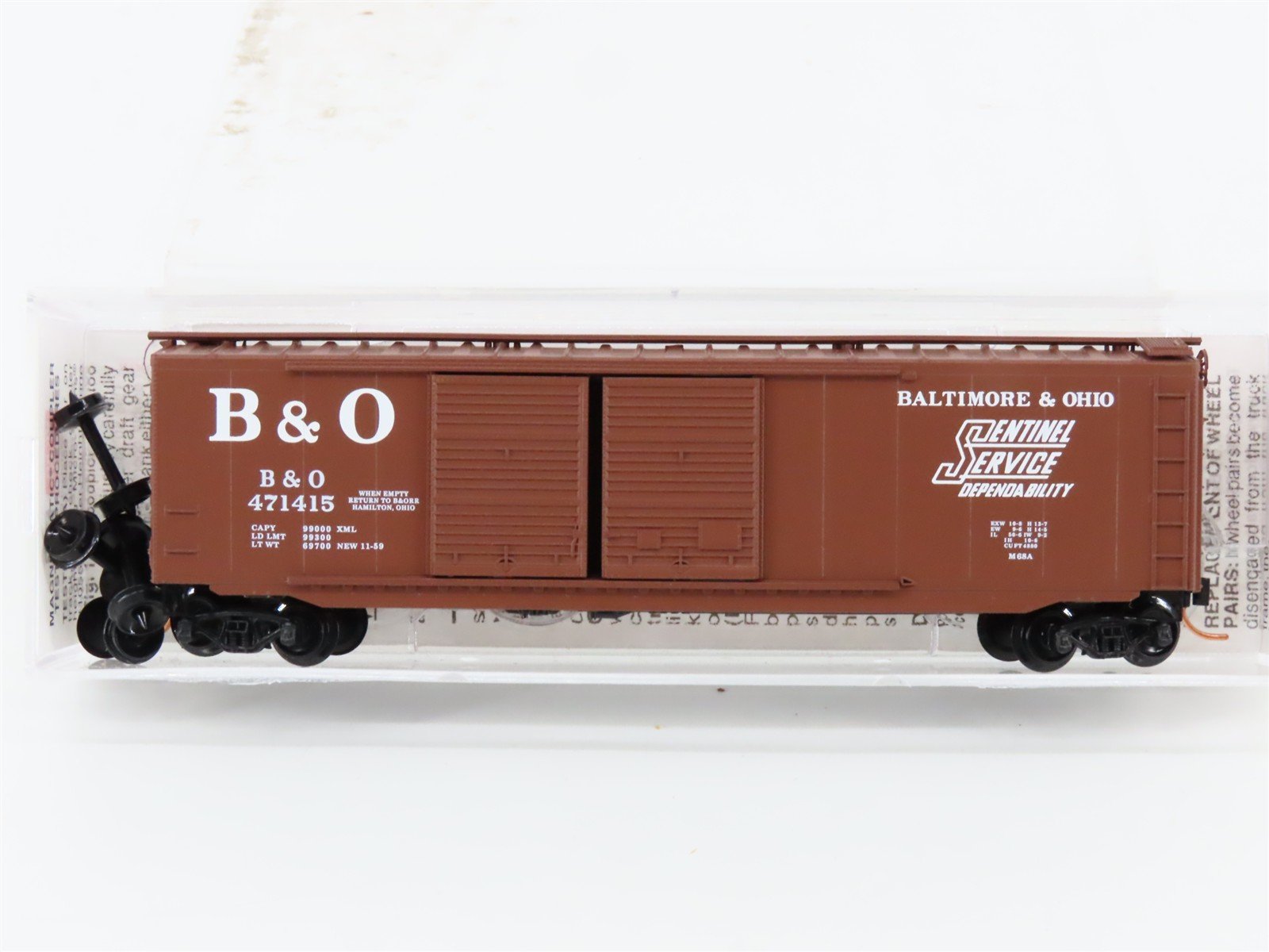 N Micro-Trains MTL 34070 B&O Baltimore & Ohio Sentinel Service 50' Boxcar 471415