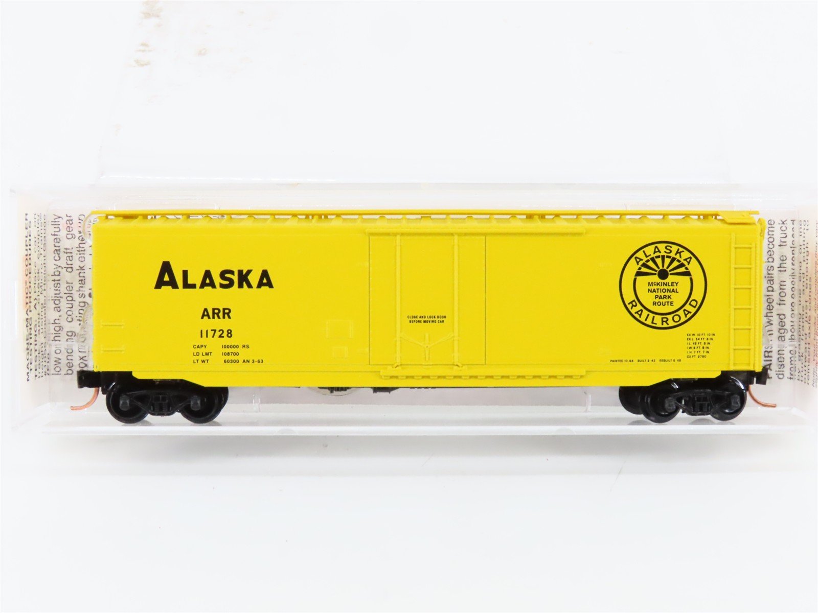 N Micro-Trains MTL 32100 ARR Alaska McKinley National Park 50' Box Car #11728