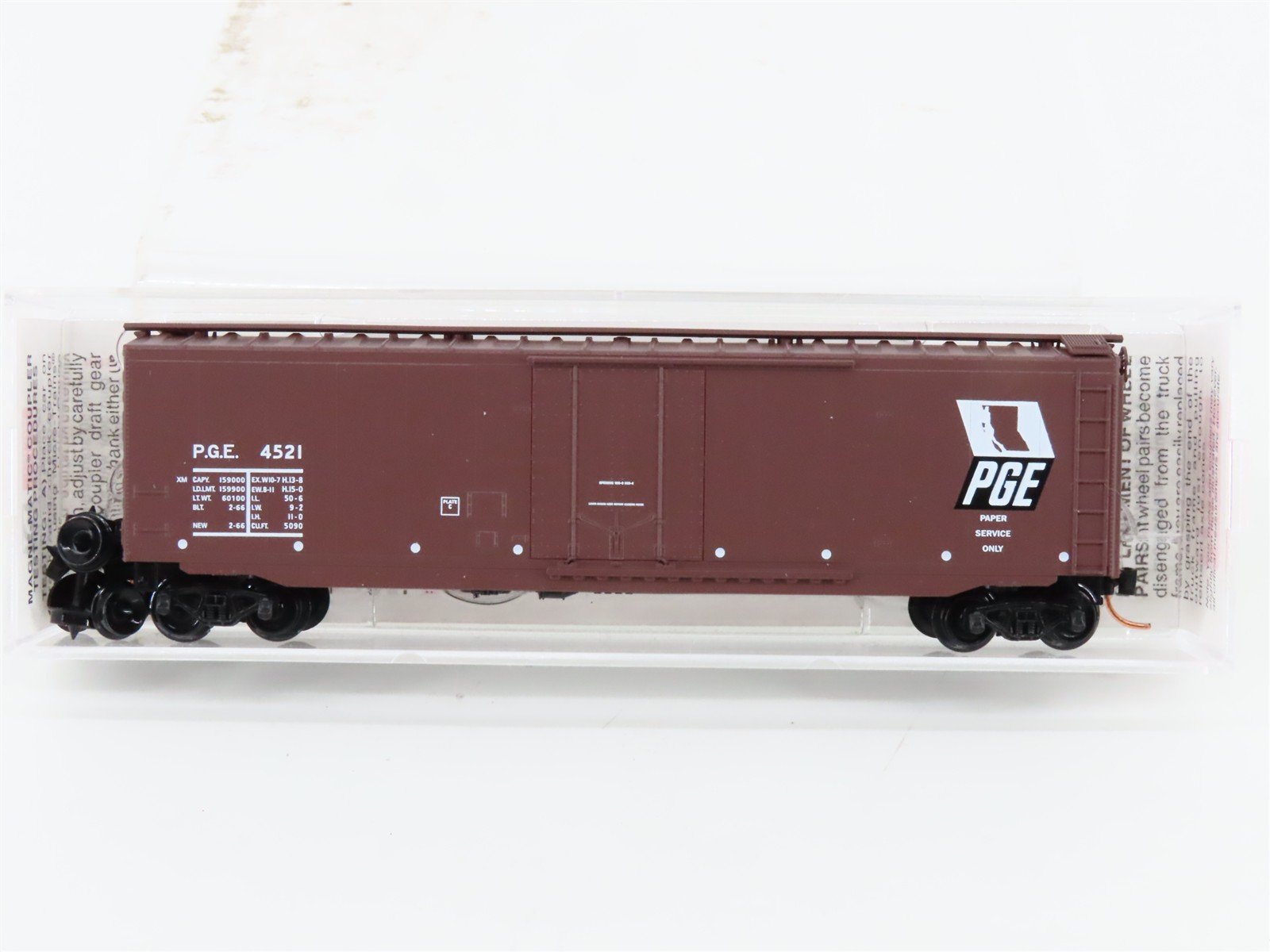N Scale Micro-Trains MTL 32260 PGE Pacific Great Eastern 50' Box Car #4521
