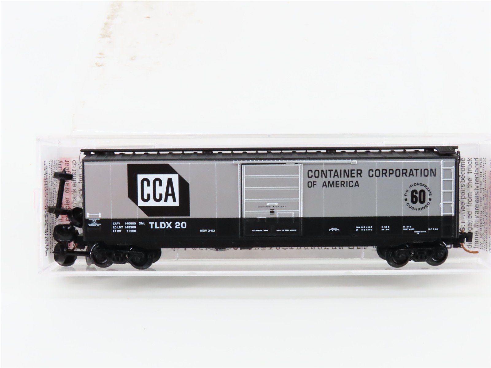N Micro-Trains MTL 03100210 TLDX CCA Container Corp. of America 50' Box Car #20