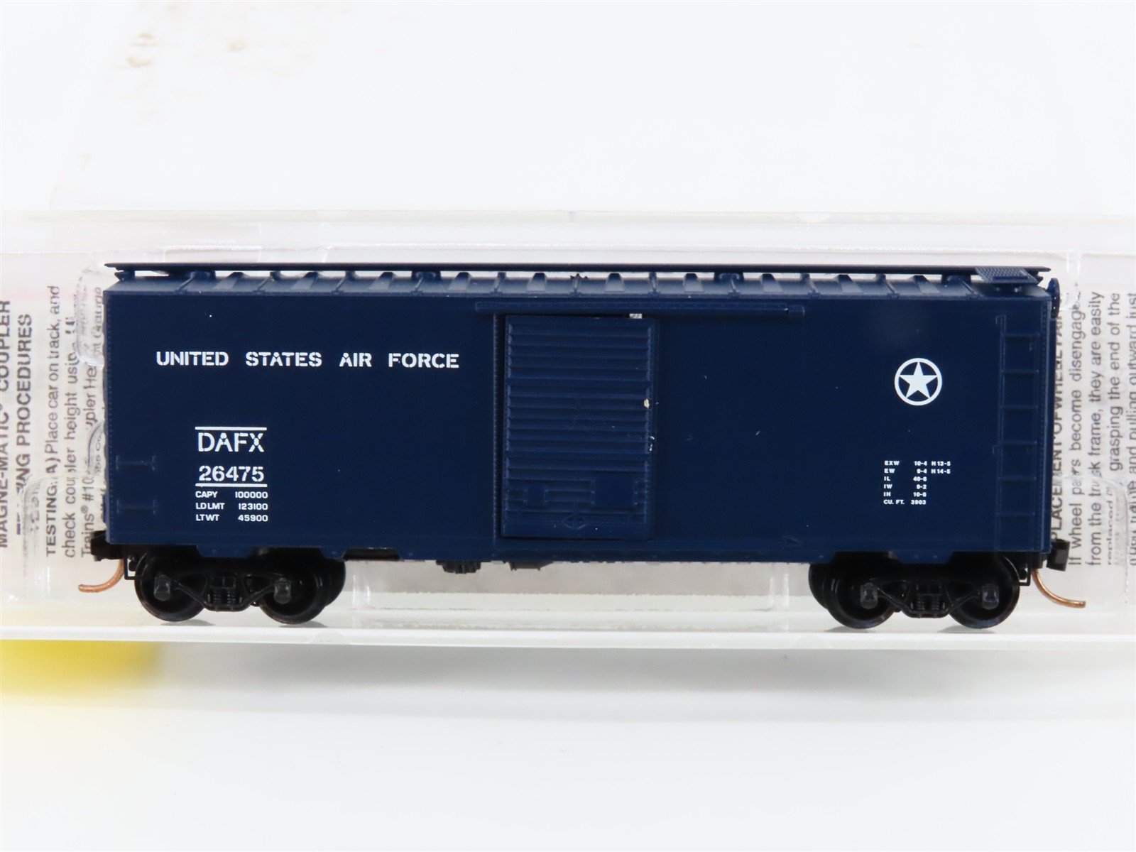 N Scale Micro-Trains MTL 20446 DAFX United States Air Force 40' Box Car #26475