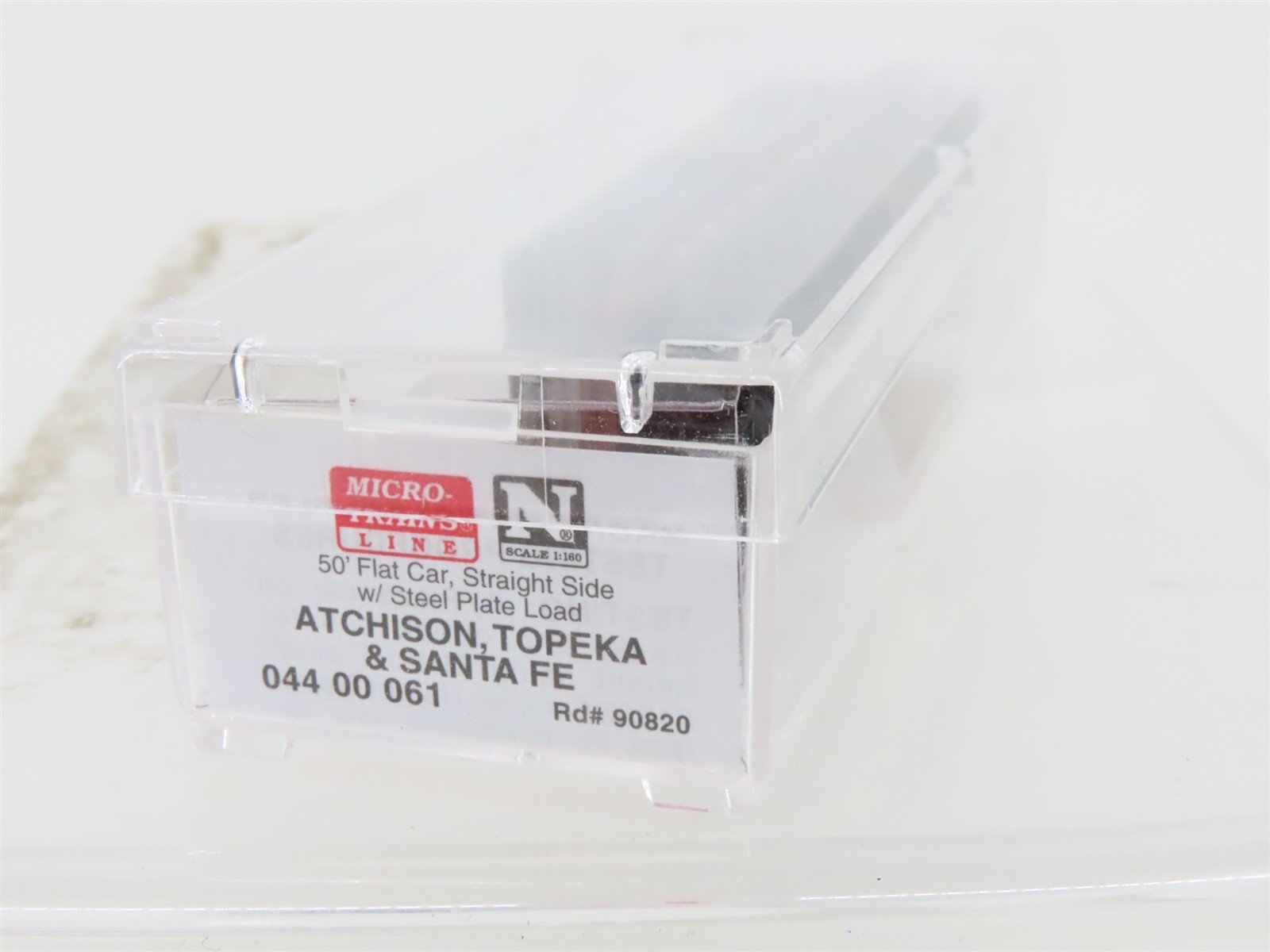 N Micro-Trains MTL 04400061 ATSF Santa Fe 50' Flat Car 90820 w/Steel Plate Load