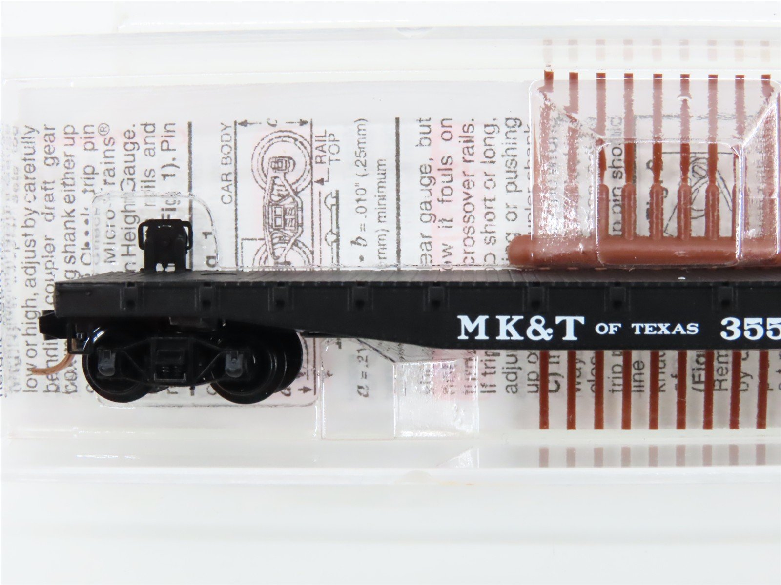 N Scale Micro-Trains MTL 45240 MK&T Of Texas 50' Fishbelly Side Flat Car #3554