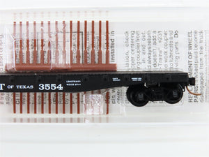 N Scale Micro-Trains MTL 45240 MK&T Of Texas 50' Fishbelly Side Flat Car #3554