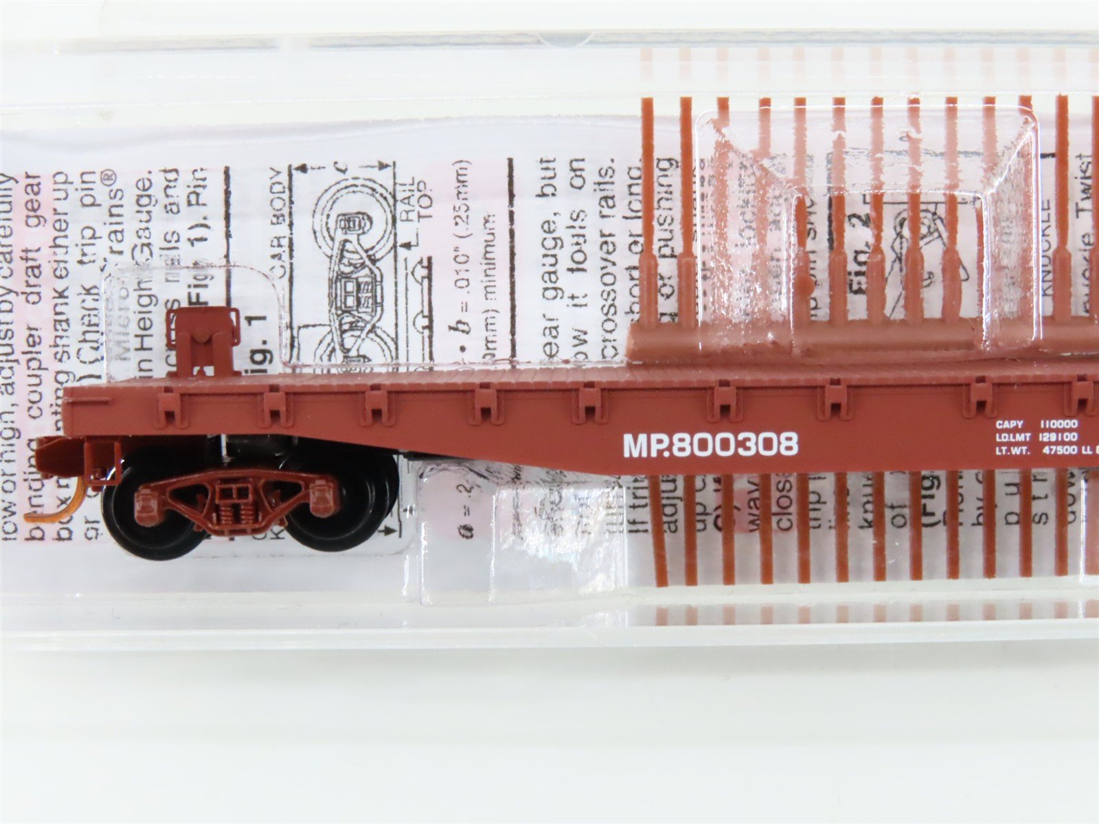 N Scale Micro-Trains MTL 04500340 MP Missouri Pacific 50' Flat Car #800308