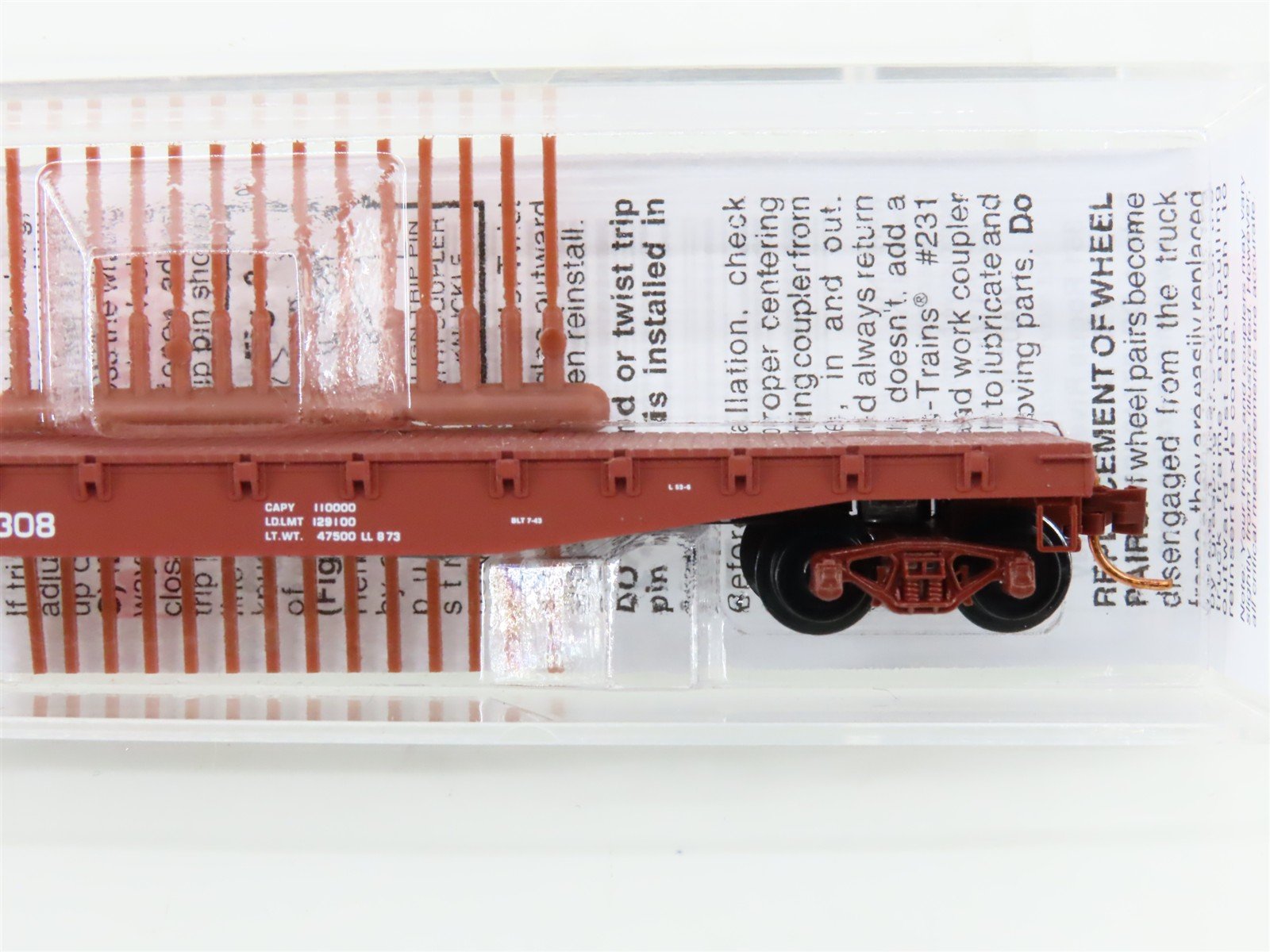 N Scale Micro-Trains MTL 04500340 MP Missouri Pacific 50' Flat Car #800308