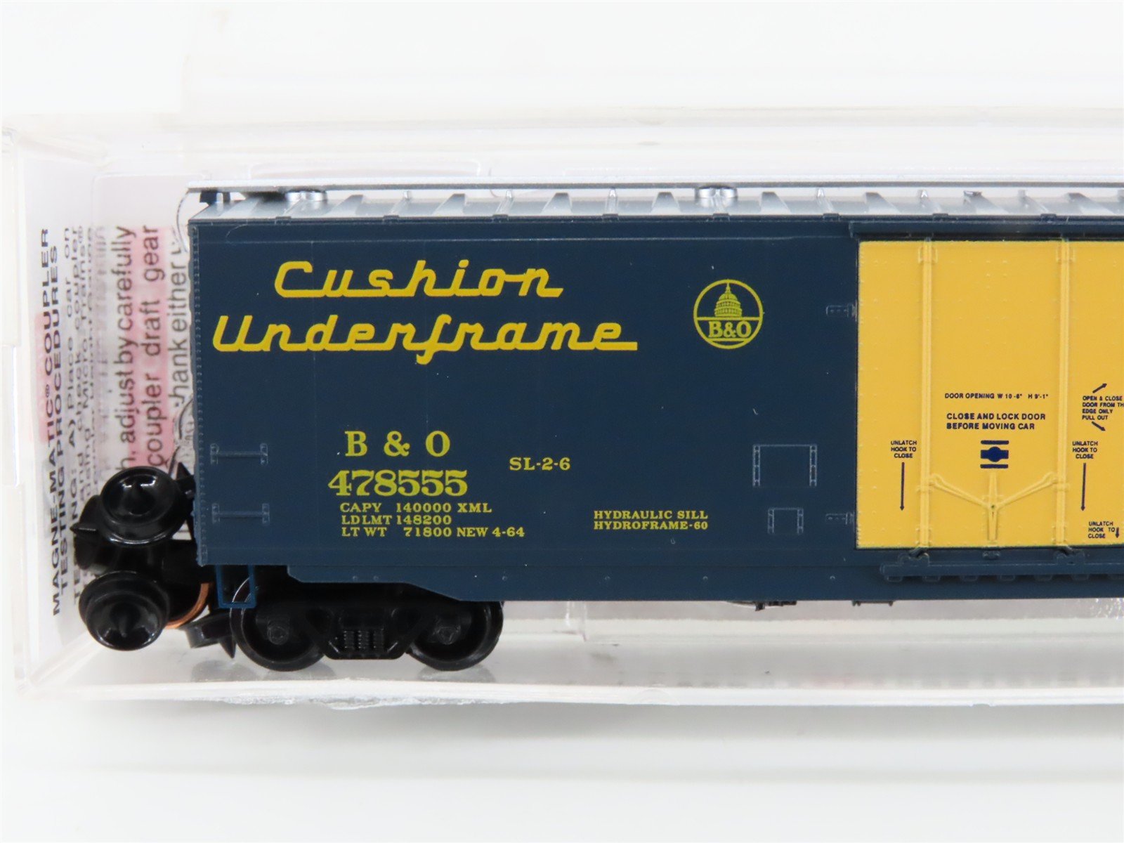 N Scale Micro-Trains MTL 03200400 B&O Baltimore & Ohio 50' Box Car #478555