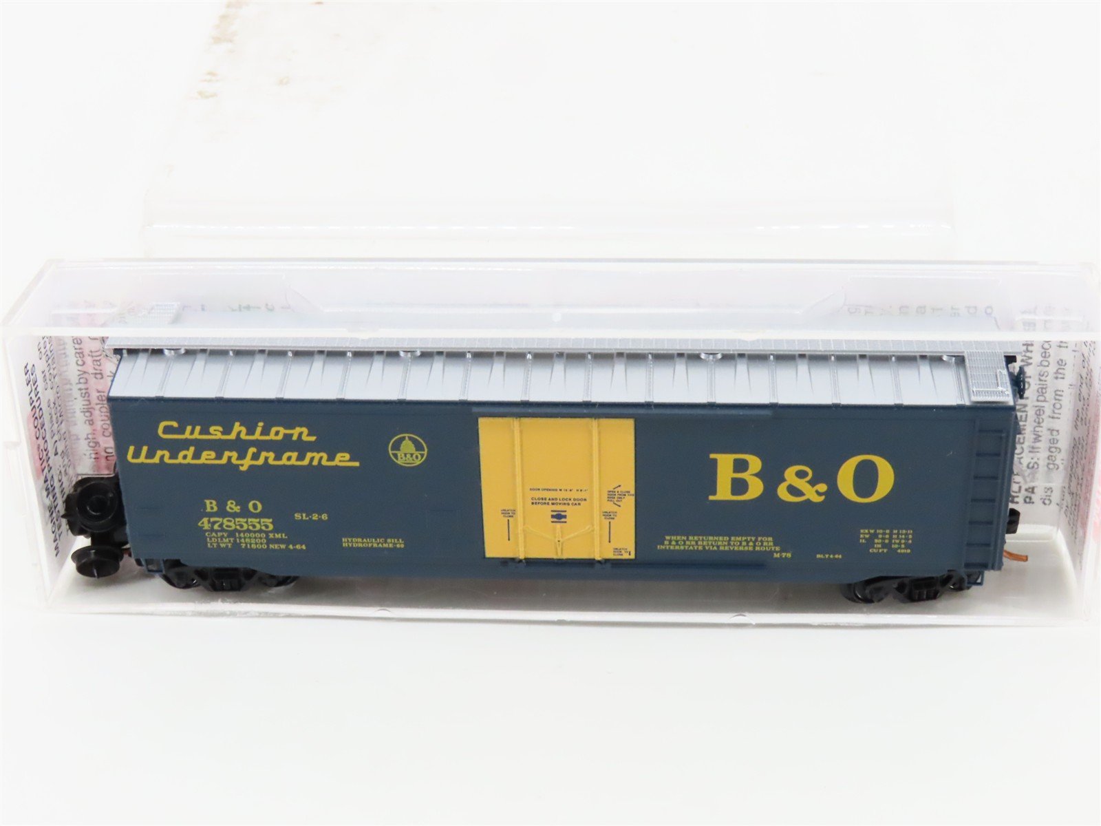 N Scale Micro-Trains MTL 03200400 B&O Baltimore & Ohio 50' Box Car #478555