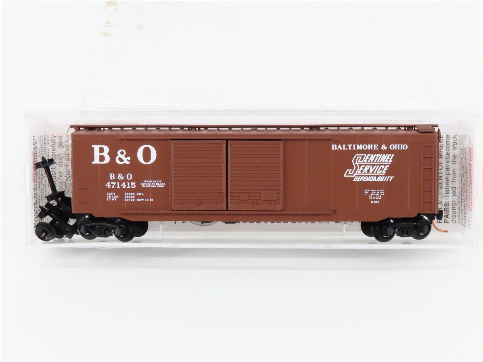 N Micro-Trains MTL 34070 B&O Baltimore & Ohio Sentinel Service 50' Boxcar 471415