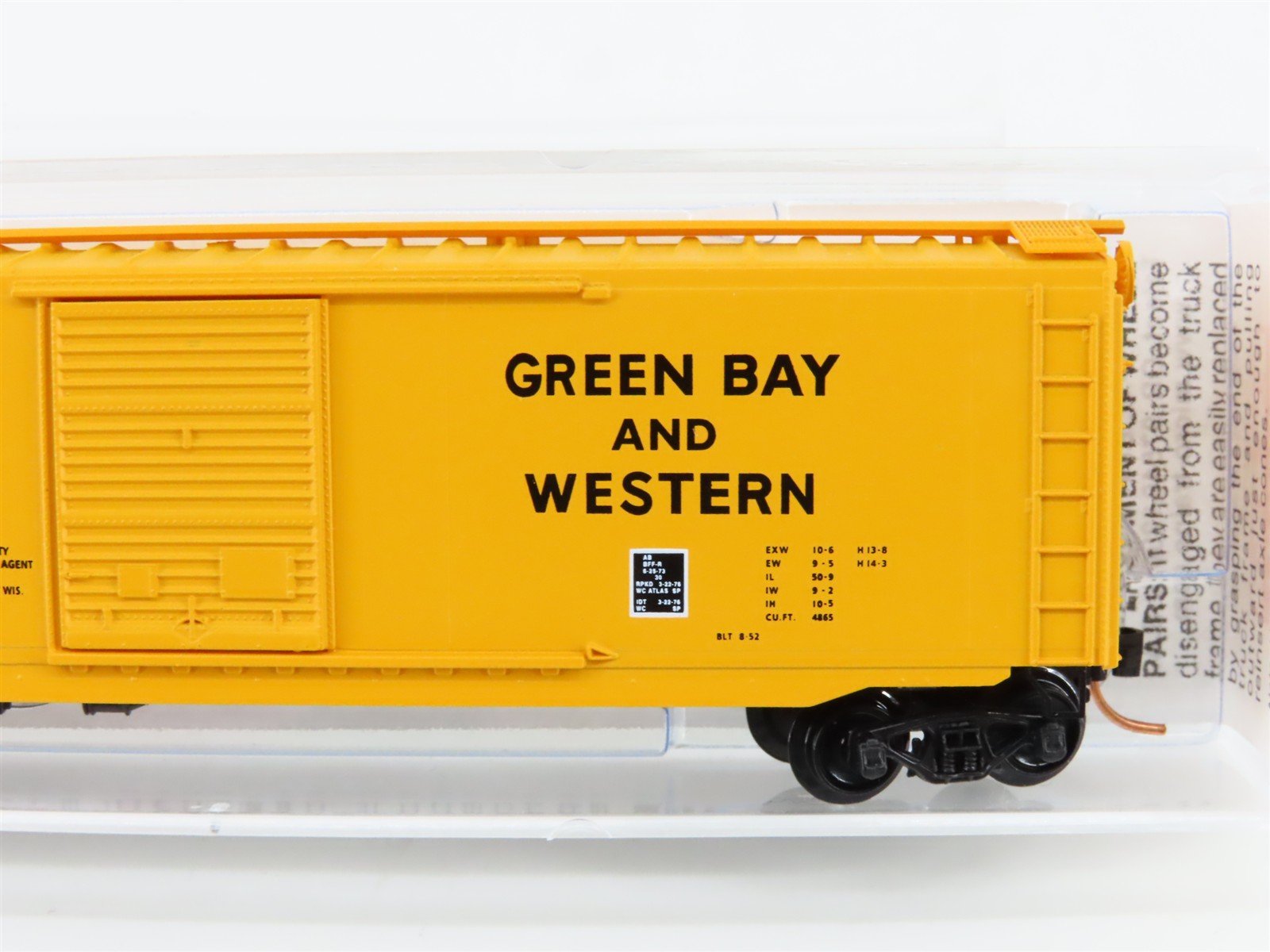 N Scale Micro-Trains MTL 31130 GBW Green Bay Route 50' Single Door Box Car #3020