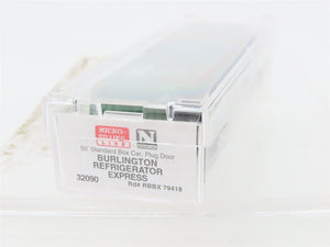 N Micro-Trains MTL 32090 RBBX BREX Burlington Refrigerator Express 50' Box Car