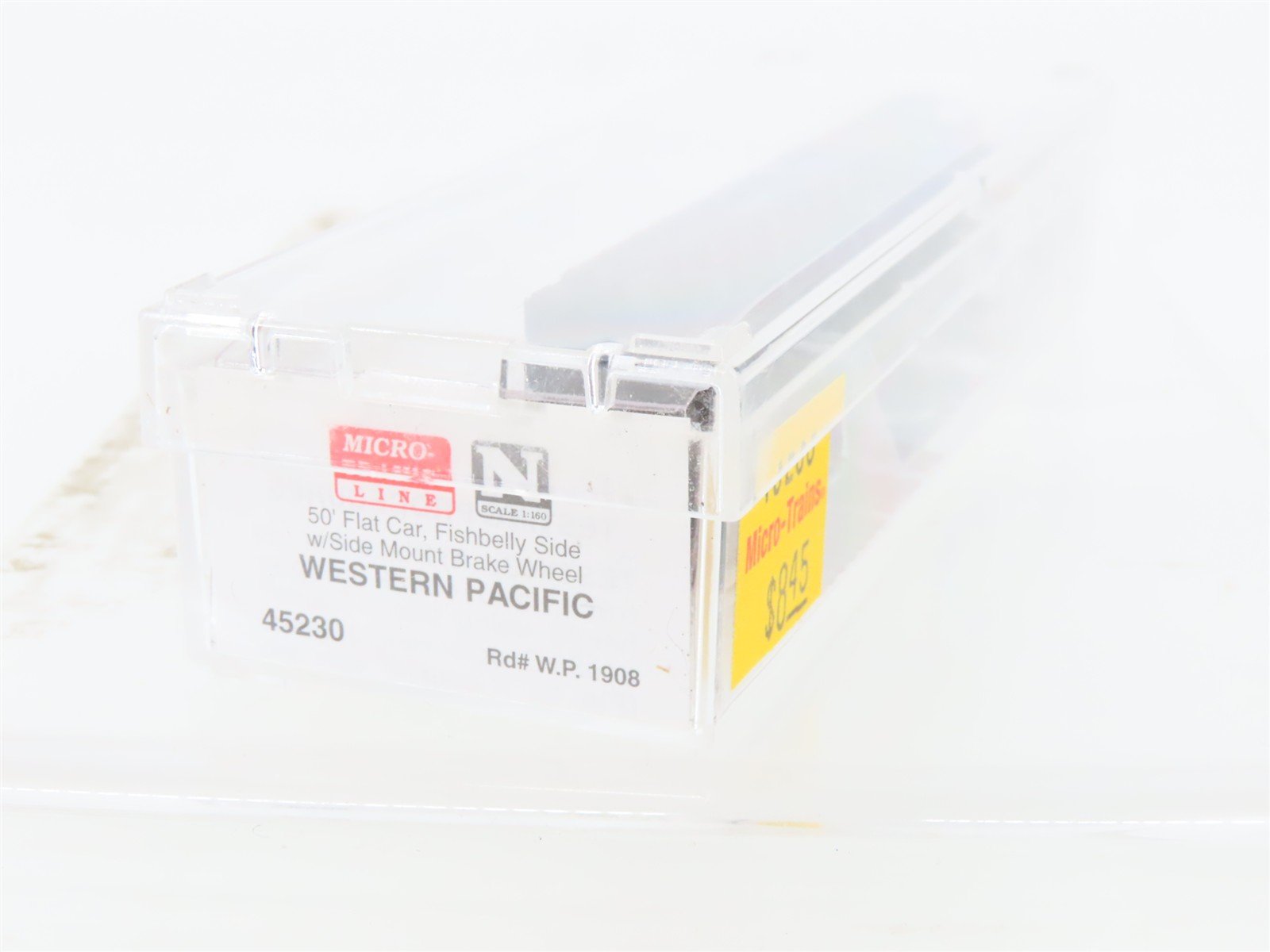 N Micro-Trains MTL 45230 WP Western Pacific 50' Fishbelly Side Flat Car #1908